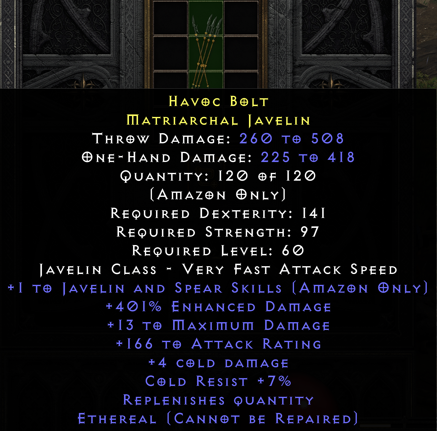 Havoc Bolt – Matriarchal Javelin (Amazon Only)